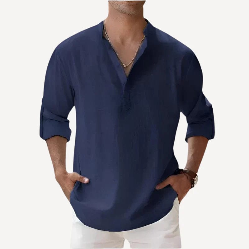 Leinenhemd Herren für Freizeit- und semi-formellen Stil - Marco Marino™