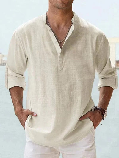 Leinenhemd Herren für Freizeit- und semi-formellen Stil - Marco Marino™
