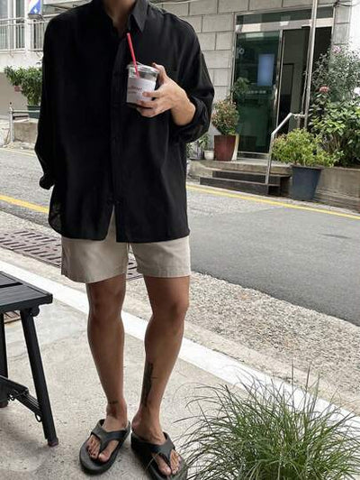 Atmungsaktives und stylisches Leinenhemd Herren von Marco Marino™. Ideal für warmes Wetter und legere Ausflüge.