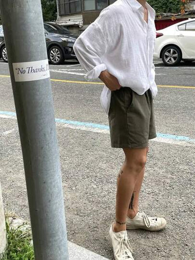 Atmungsaktives und stylisches Leinenhemd Herren von Marco Marino™. Ideal für warmes Wetter und legere Ausflüge.