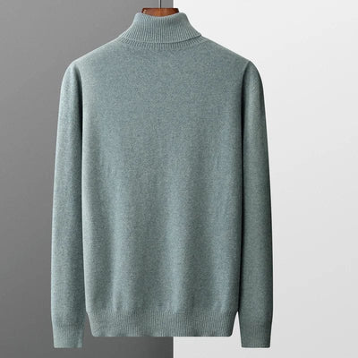 Rollkragenpullover aus 100% Merinowolle, elegant, warm und atmungsaktiv.