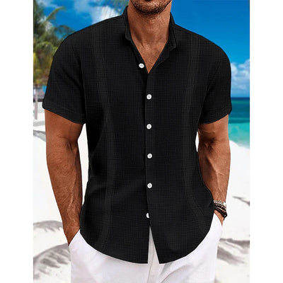 Stylische Herrenhemden Kurzarm Leinen von Marco Marino™ für ultimativen Komfort bei jedem Wetter.
