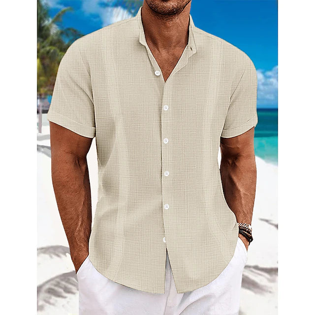 Stylische Herrenhemden Kurzarm Leinen von Marco Marino™ für ultimativen Komfort bei jedem Wetter.