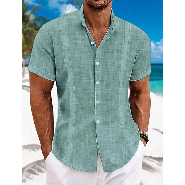Stylische Herrenhemden Kurzarm Leinen von Marco Marino™ für ultimativen Komfort bei jedem Wetter.