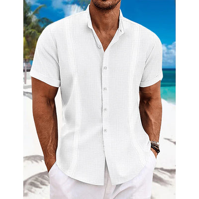 Stylische Herrenhemden Kurzarm Leinen von Marco Marino™ für ultimativen Komfort bei jedem Wetter.