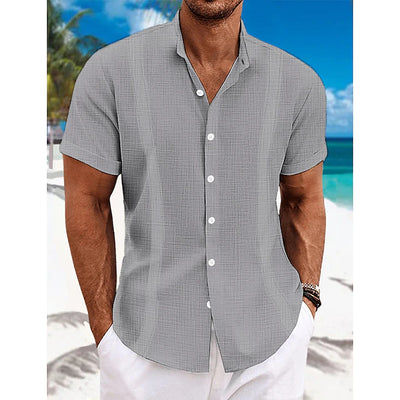 Stylische Herrenhemden Kurzarm Leinen von Marco Marino™ für ultimativen Komfort bei jedem Wetter.
