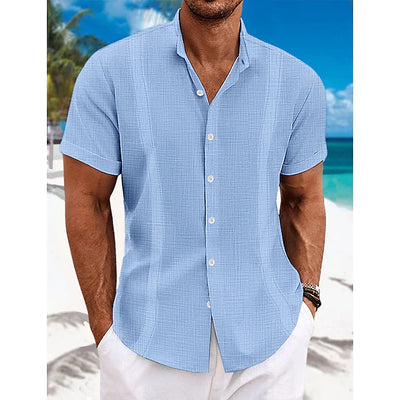 Stylische Herrenhemden Kurzarm Leinen von Marco Marino™ für ultimativen Komfort bei jedem Wetter.