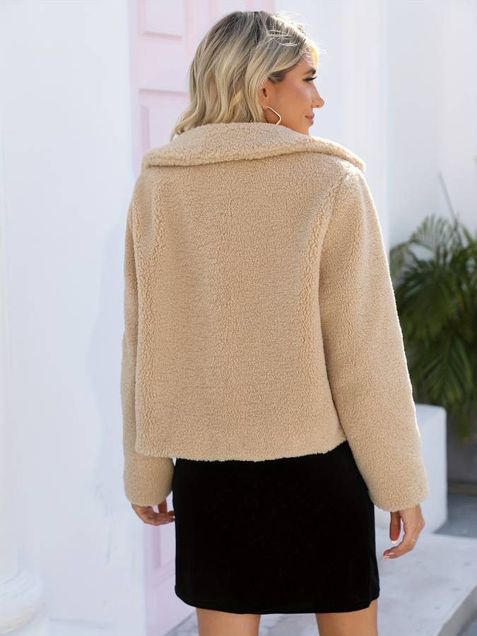 Marco Marino™ Damen Winter Teddy Mantel, warm und stilvoll, Premium-Komfort.
