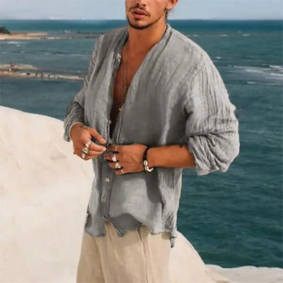 Leinenhemd Herren von Marco Marino™ – stilvolles und atmungsaktives Sommerhemd für legere Anlässe.