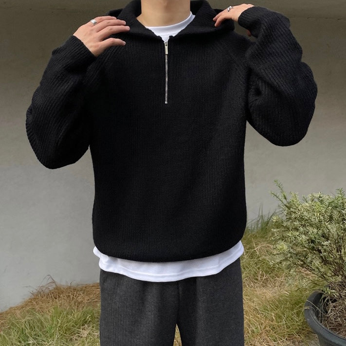 Stylische und warme Halbzip-Kapuzenjacke von Marco Marino™, ideal für jede Jahreszeit.