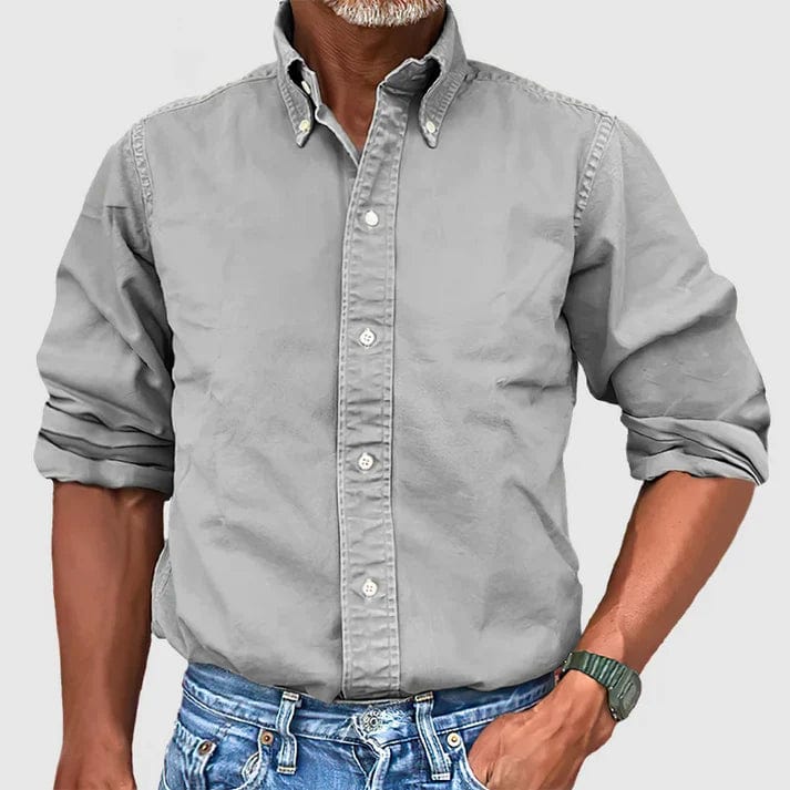 Marco Marino™ Vintage Herren Langarmhemd - Stilvoll und Bequem