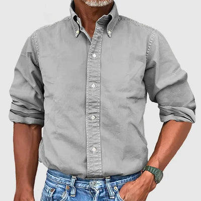 Marco Marino™ Vintage Herren Langarmhemd - Stilvoll und Bequem