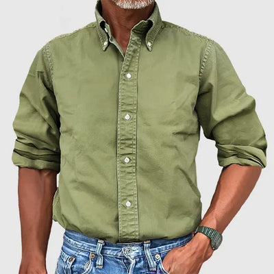 Marco Marino™ Vintage Herren Langarmhemd - Stilvoll und Bequem