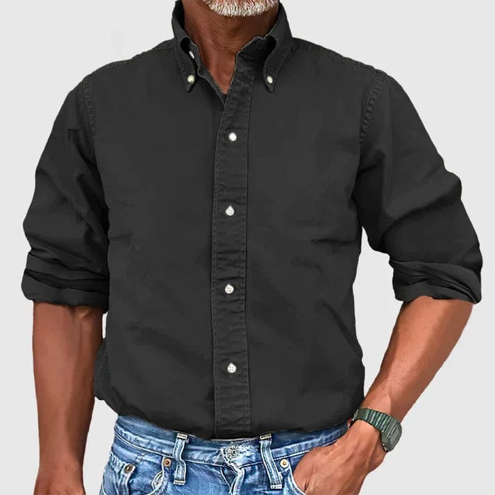 Marco Marino™ Vintage Herren Langarmhemd - Stilvoll und Bequem