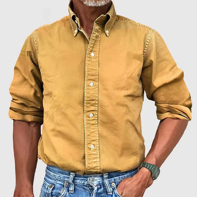Marco Marino™ Vintage Herren Langarmhemd - Stilvoll und Bequem