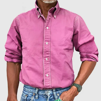 Marco Marino™ Vintage Herren Langarmhemd - Stilvoll und Bequem