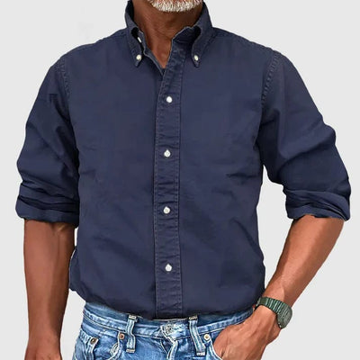 Marco Marino™ Vintage Herren Langarmhemd - Stilvoll und Bequem