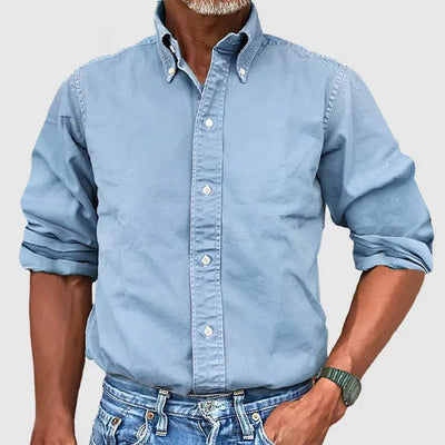 Marco Marino™ Vintage Herren Langarmhemd - Stilvoll und Bequem