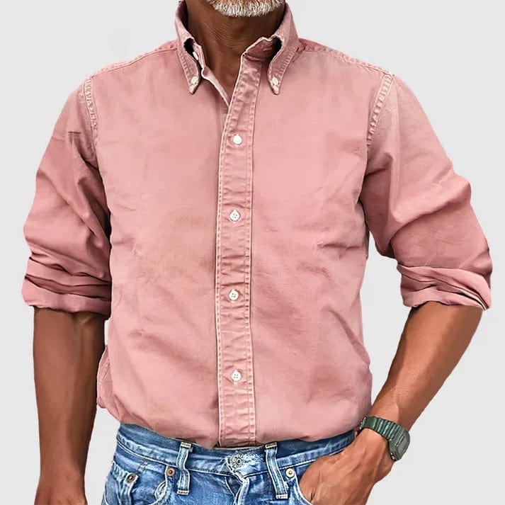 Marco Marino™ Vintage Herren Langarmhemd - Stilvoll und Bequem