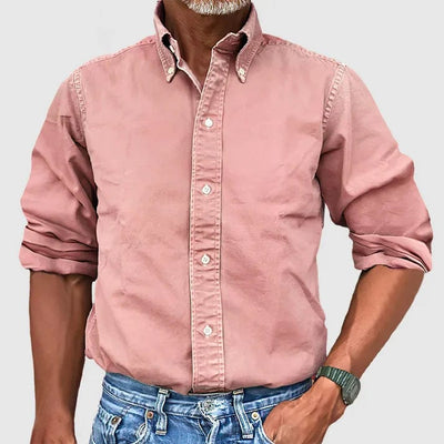 Marco Marino™ Vintage Herren Langarmhemd - Stilvoll und Bequem