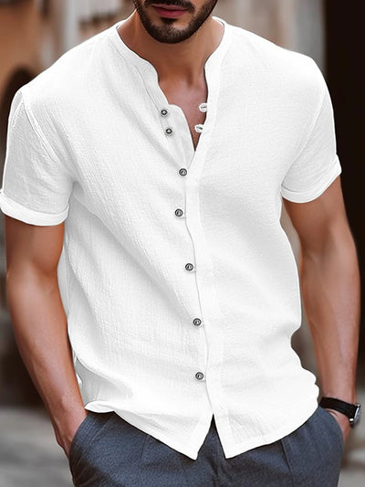 Herrenhemden Kurzarm Leinen Hemd von Davinci für stylische Sommerlooks