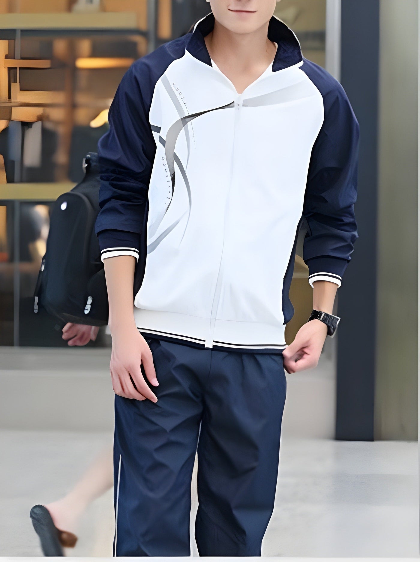 Men's Lightweight Polyester Tracksuit Set