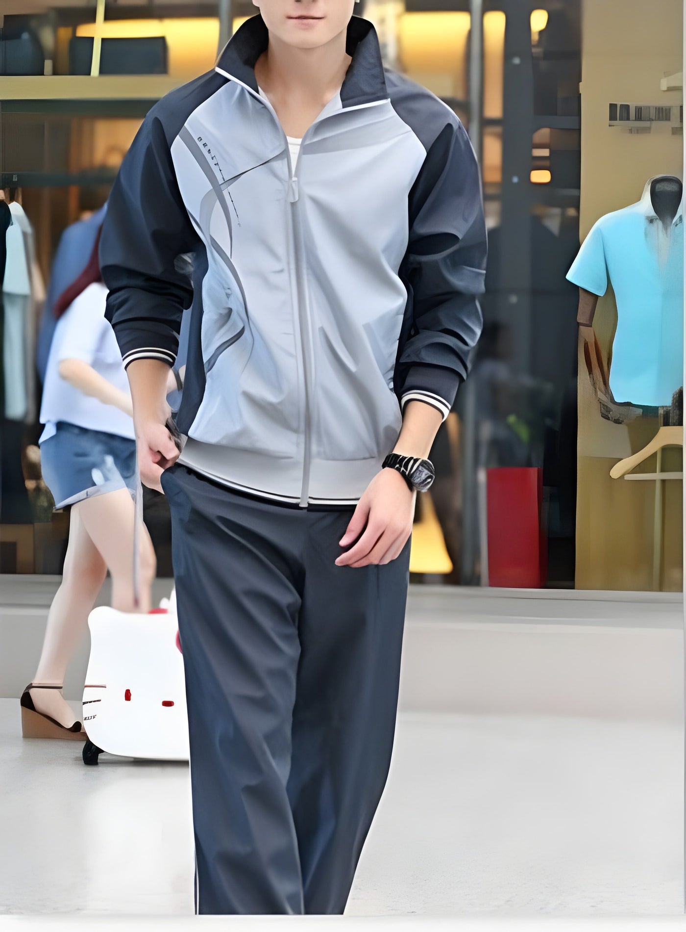 Men's Lightweight Polyester Tracksuit Set
