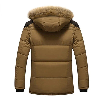 Henry - Men's Long Parka Jacket with Plush Hood