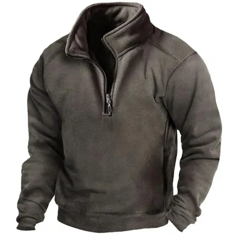 Military Quarter Zip Tactical Sweater Men