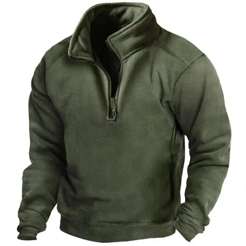 Military Quarter Zip Tactical Sweater Men