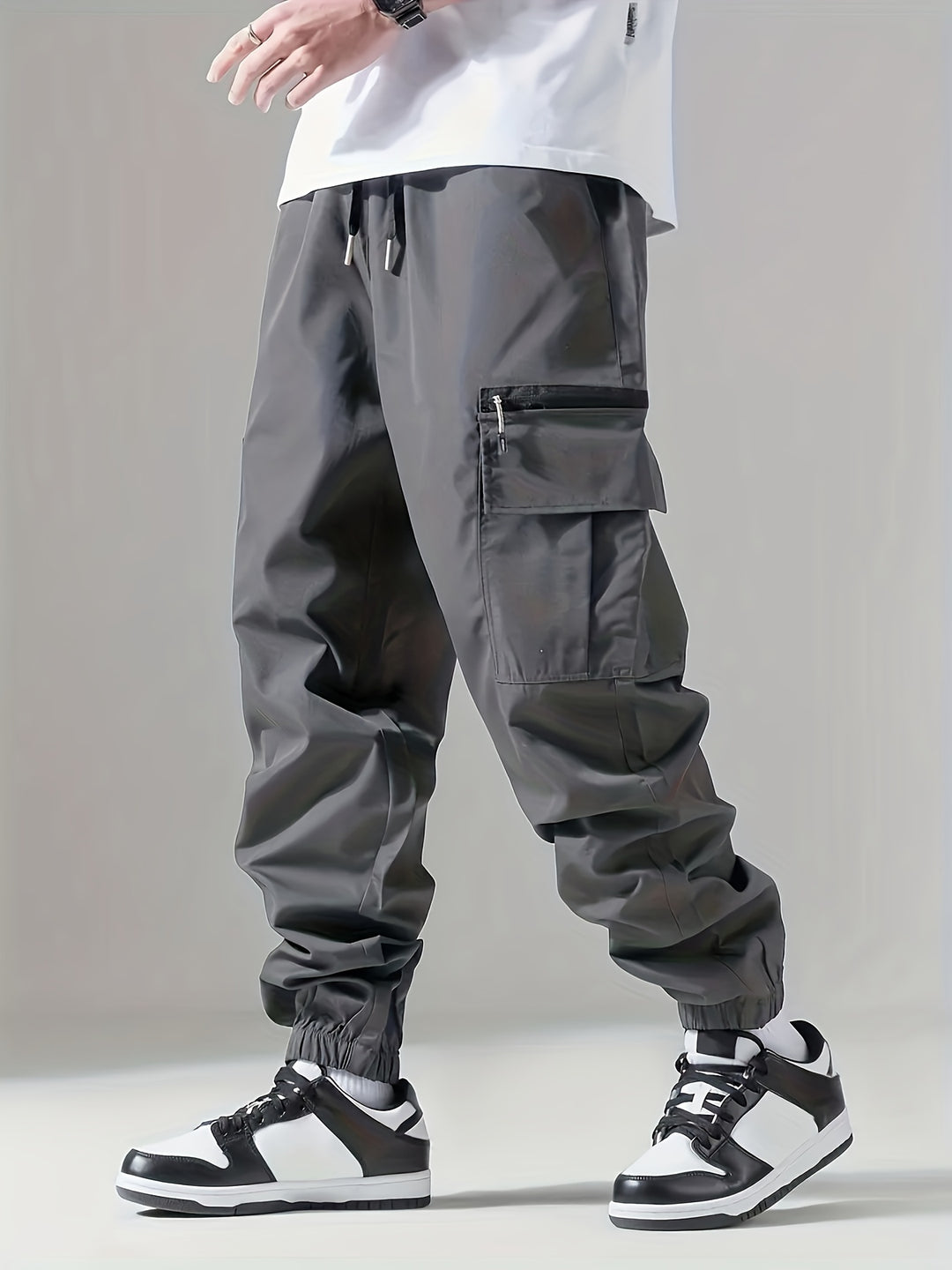 Mens Cargo Pants with Zip Pockets