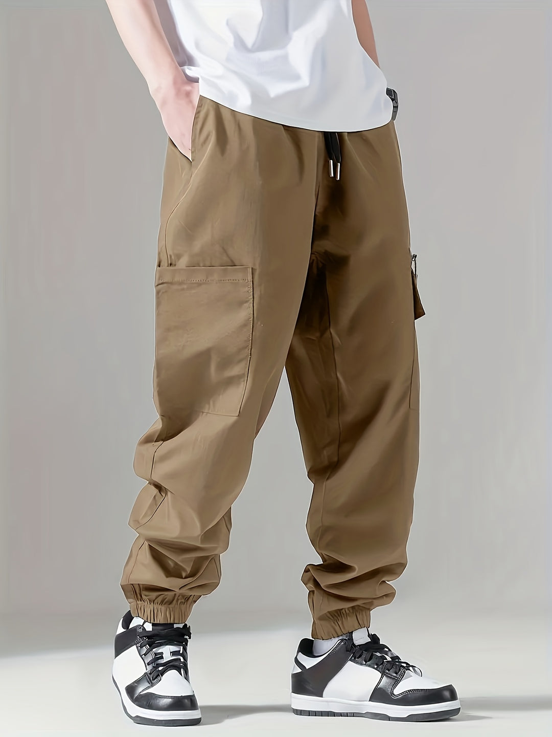 Mens Cargo Pants with Zip Pockets
