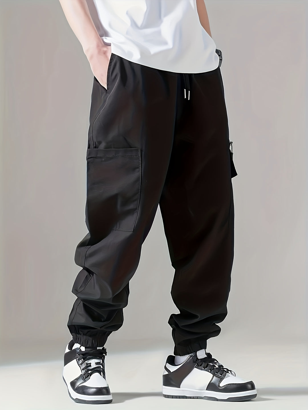 Mens Cargo Pants with Zip Pockets