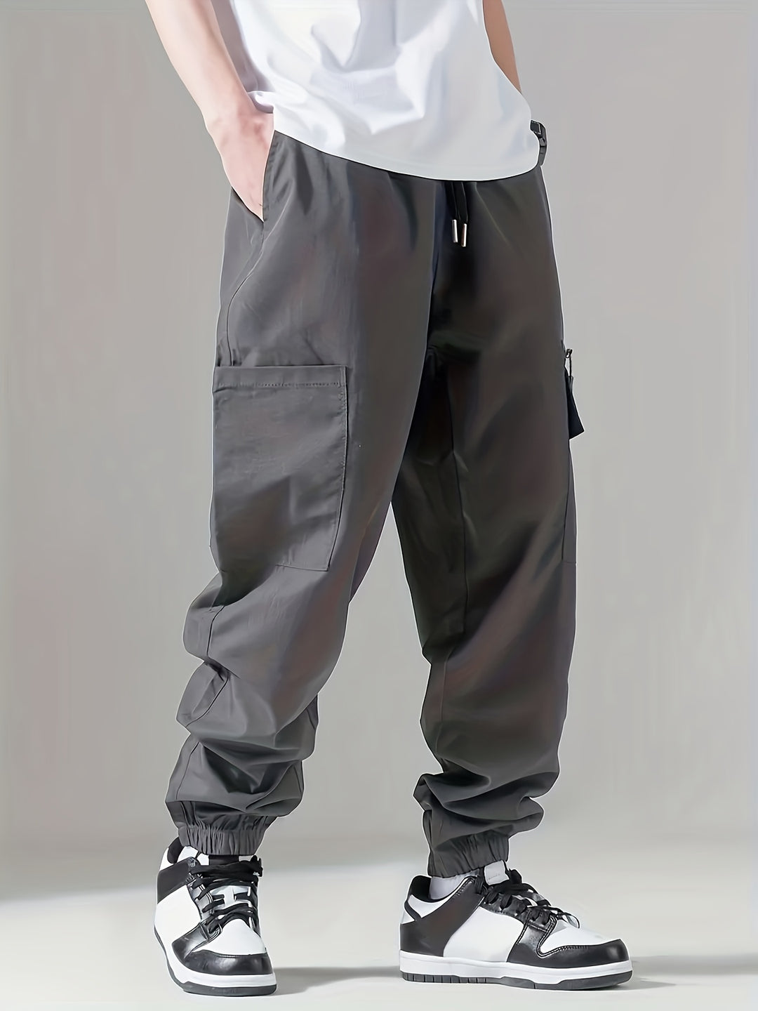 Mens Cargo Pants with Zip Pockets
