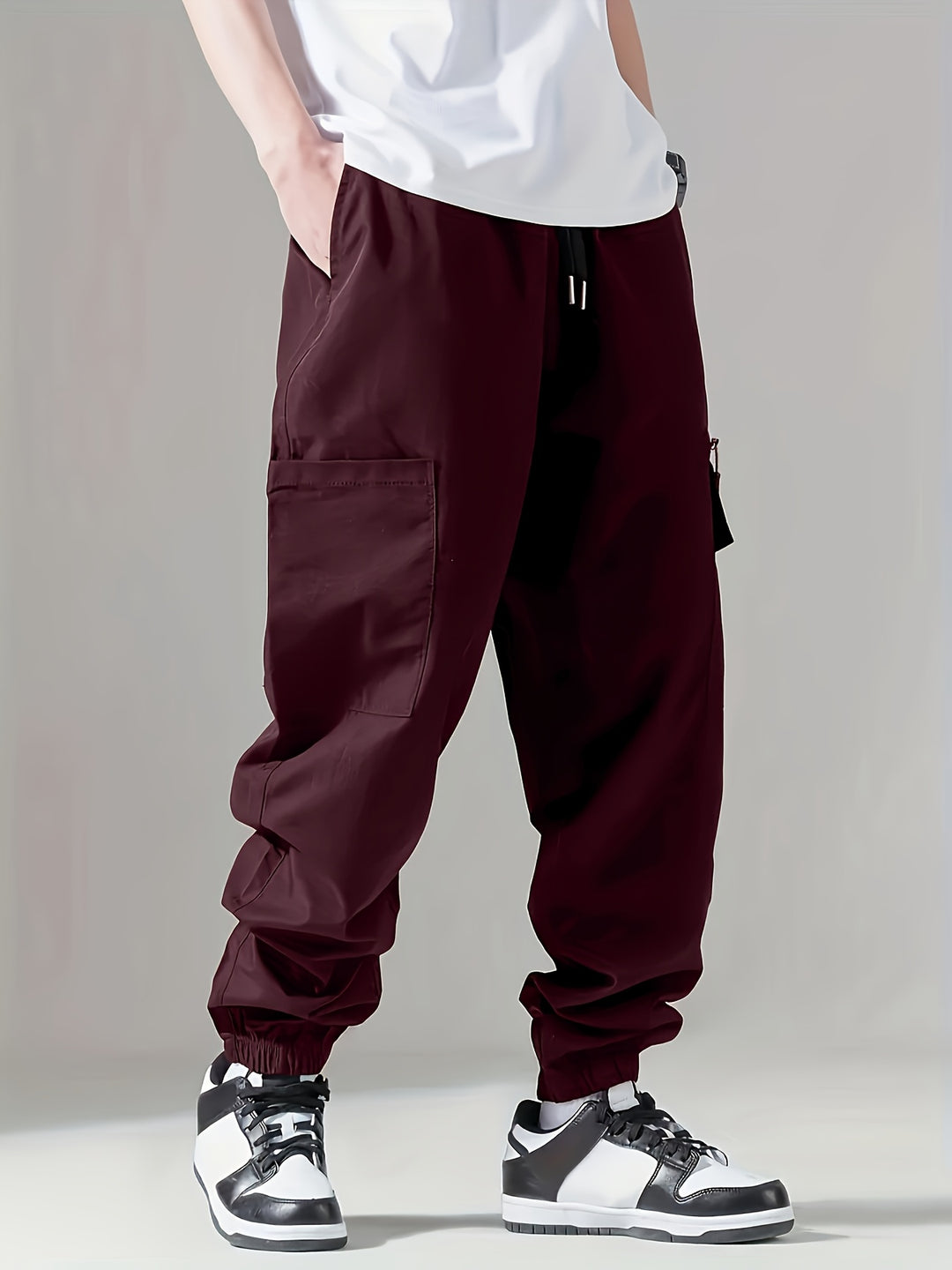 Mens Cargo Pants with Zip Pockets