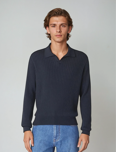 Gestreiftes Langarm Polo