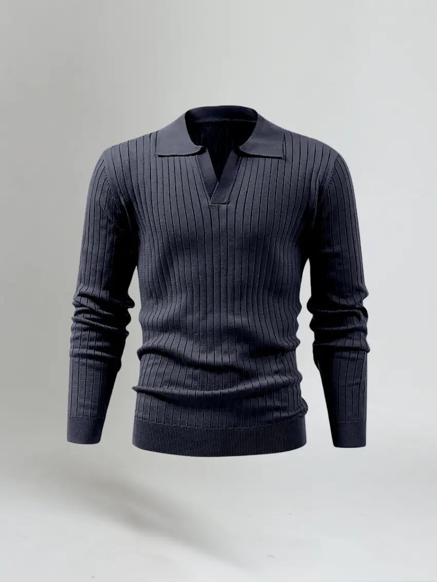 Gestreiftes Langarm Polo