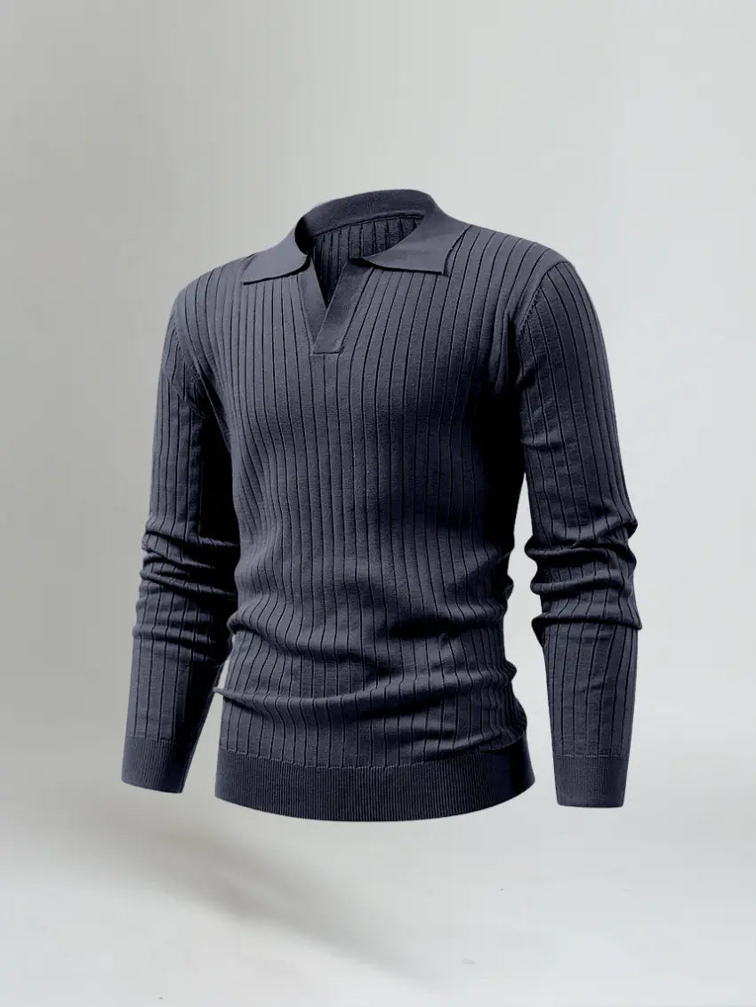 Gestreiftes Langarm Polo