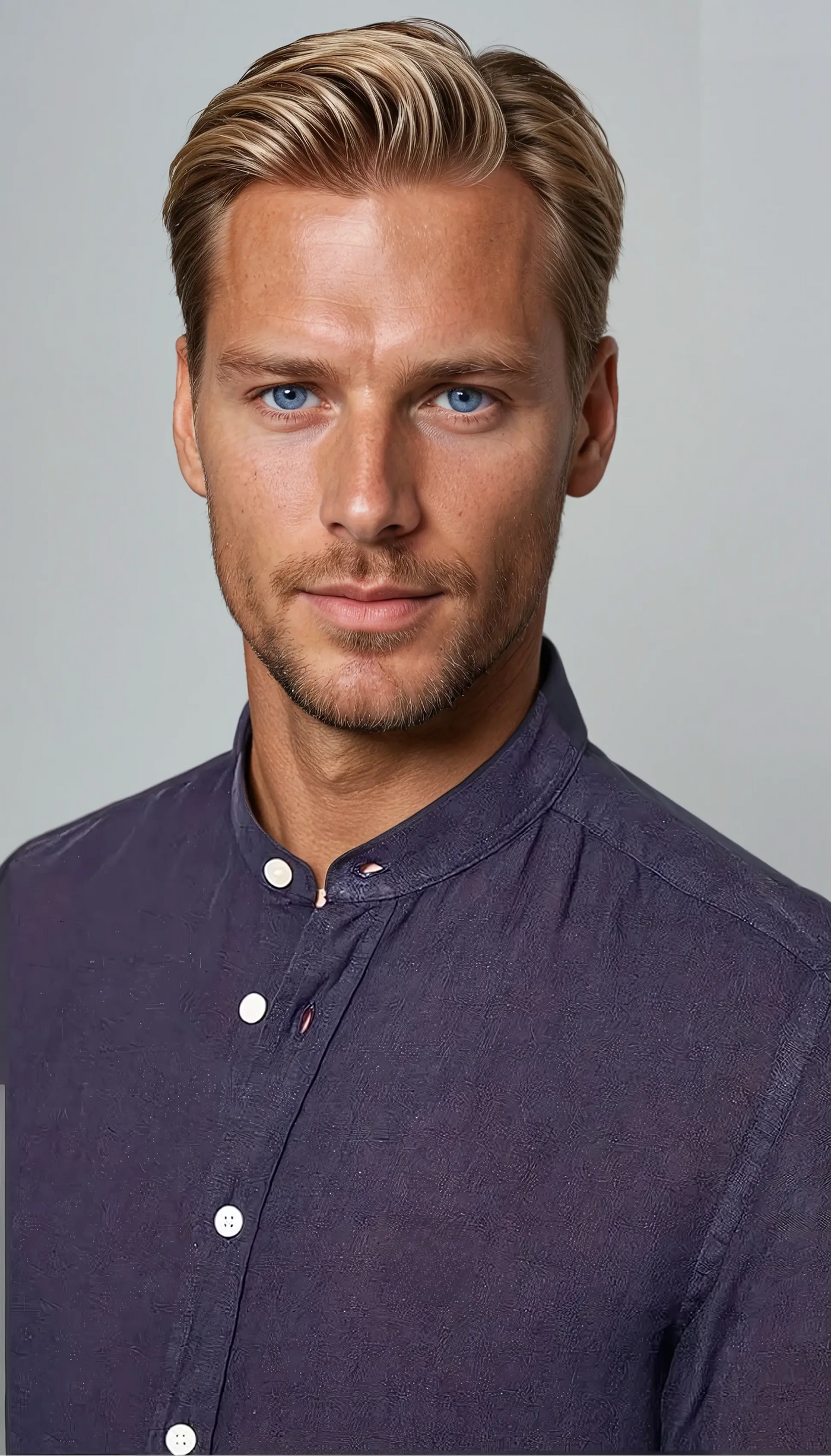 Silas - Old Money Navy Linen Shirt