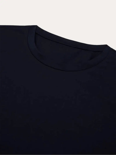 Marineblaues Baumwoll T-Shirt Herren