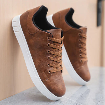 PU Leather Lace-Up Office Shoes Men