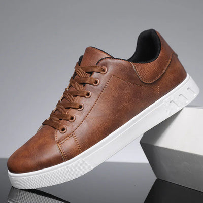 PU Leather Lace-Up Office Shoes Men
