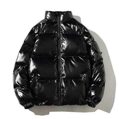 Connor - Shiny Insulated Puffer Jacket with Hood