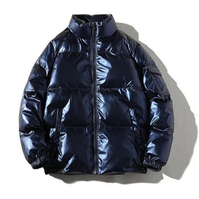 Connor - Shiny Insulated Puffer Jacket with Hood