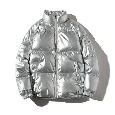 Connor - Shiny Insulated Puffer Jacket with Hood