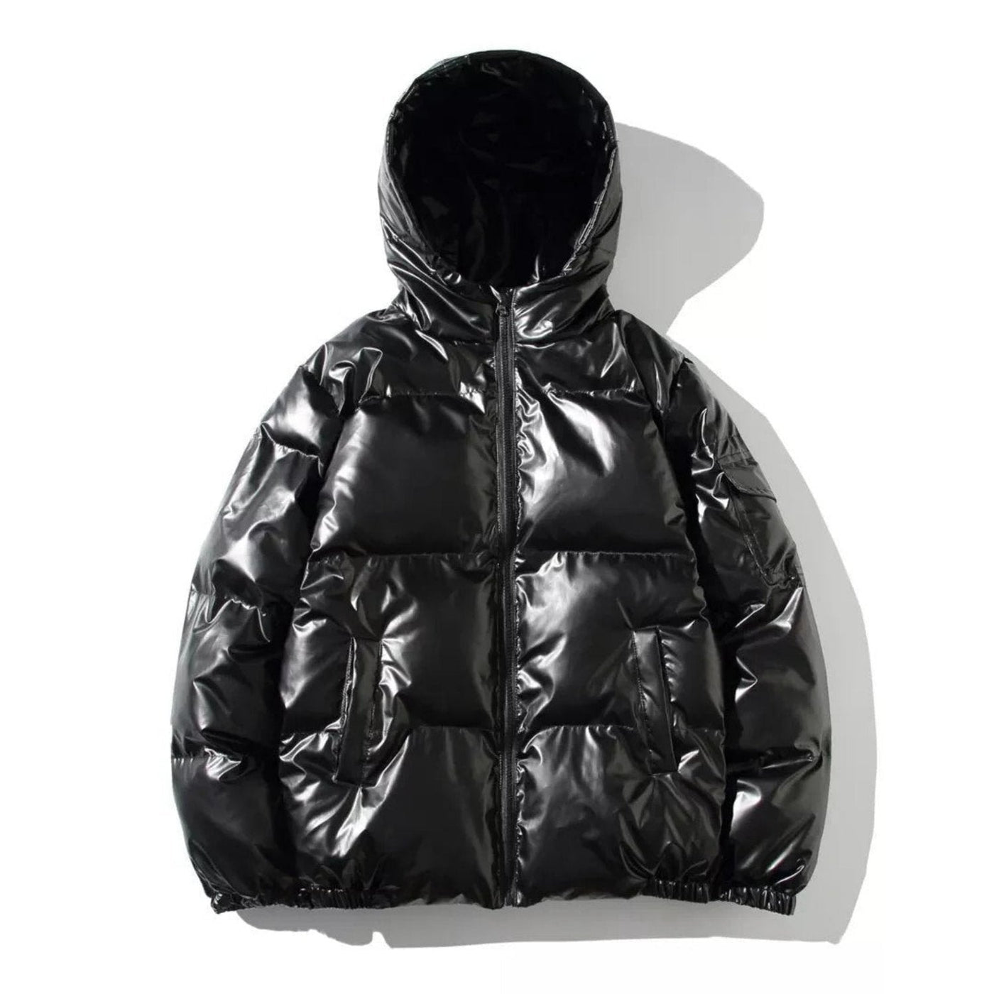 Connor - Shiny Insulated Puffer Jacket with Hood