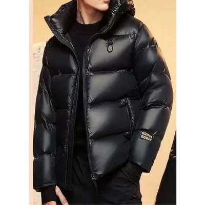 Douglas - Trendy Insulated Hooded Puffer Jacket Black