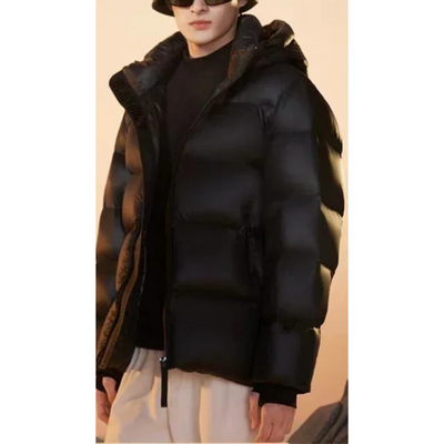 Douglas - Trendy Insulated Hooded Puffer Jacket Black