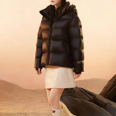 Douglas - Trendy Insulated Hooded Puffer Jacket Black