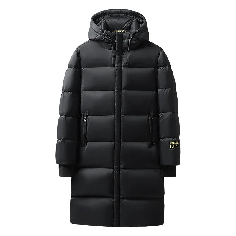 Ciaran - Insulated Long Down Winter Coat Black